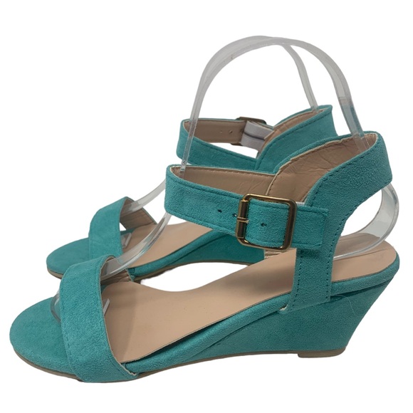 Strap Buckle Women's Wedge Heel Sandals - Picture 4 of 5
